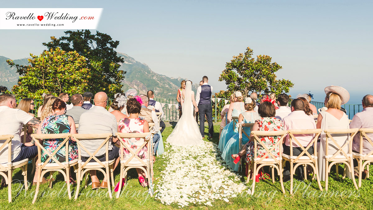 Ravello wedding - Ceremony at the Town-Hall gardens