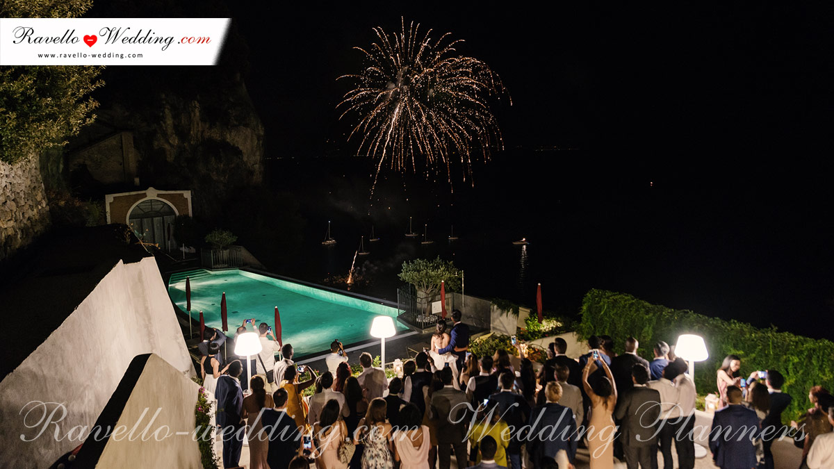 Amalfi coast wedding party - Fireworks
