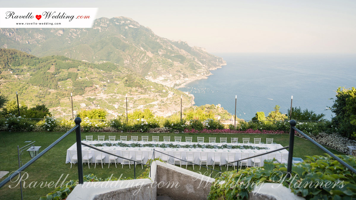 Ravello wedding - Belmond Caruso - Space and table setup